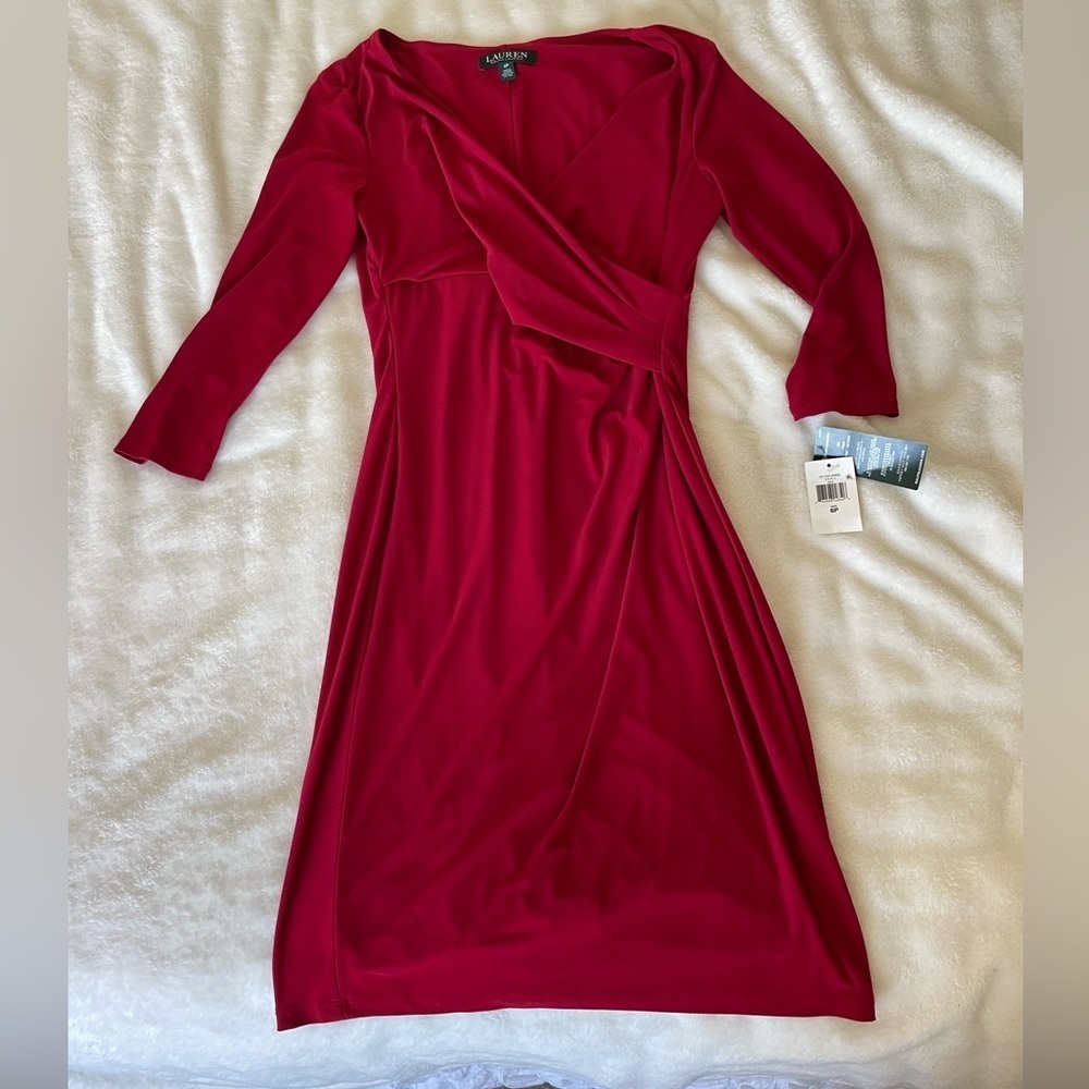 Ralph Lauren Red Long Sleeve Dress